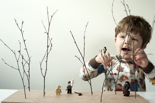 diy nature tree table